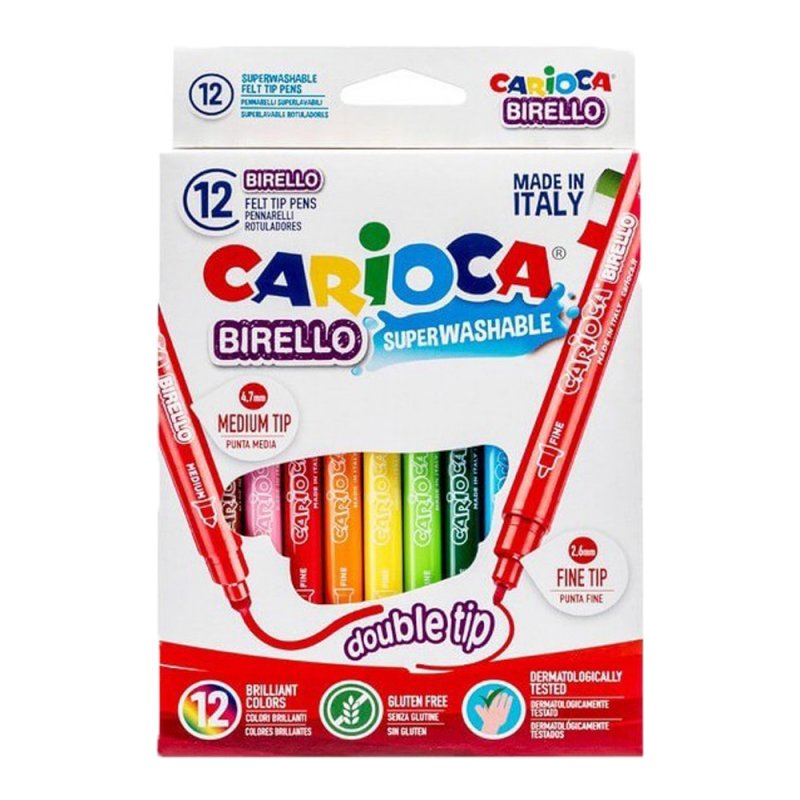 Μαρκαδόροι Carioca Birello 12 Χρωμάτων
