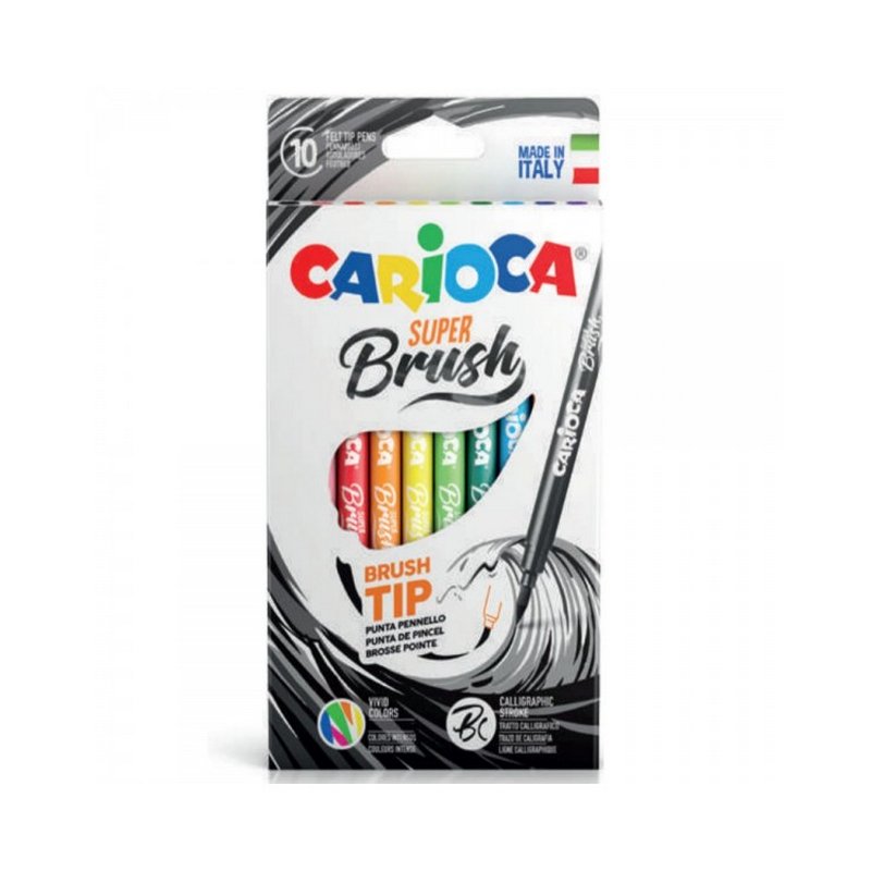Μαρκαδόροι Carioca Super Brush 10 τεμ. 42937