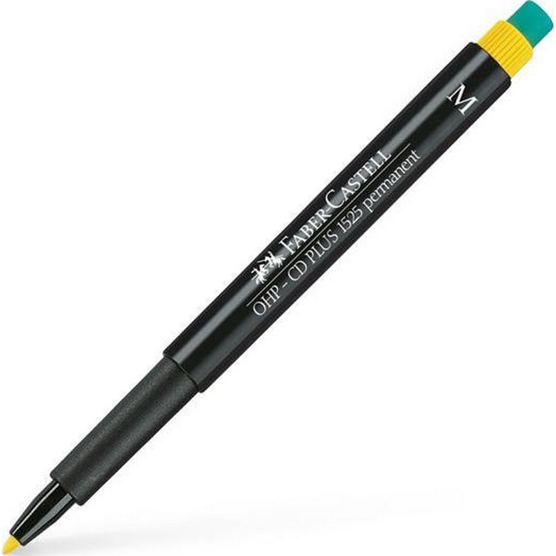 Μαρκαδόρος Ανεξίτηλος M Faber-Castell Multimark 1525 Permanent 1mm Κίτρινο - 2