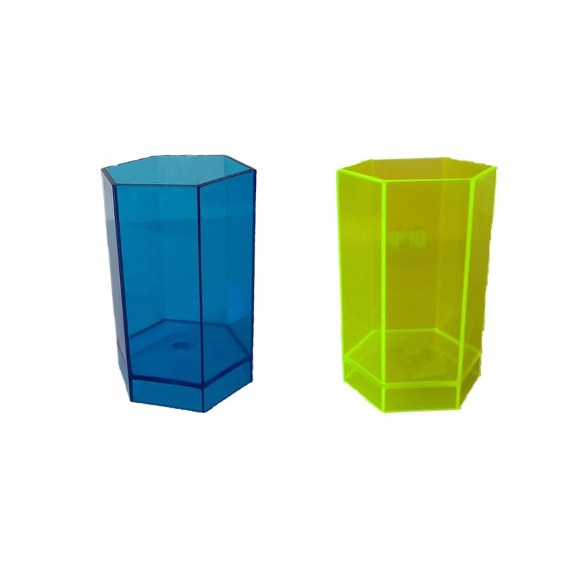 Μολυβοθήκη Πολύγωνη Πλαστική Σε Διάφανα Διάφορα Χρώματα - 1