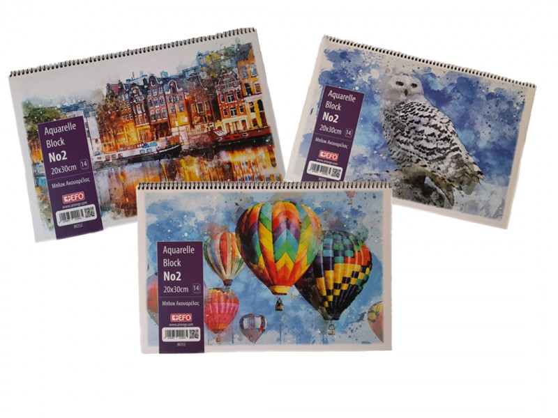 Μπλοκ Ακουαρέλας Νο2 +Efo 80252(20x30, 14Φ) - 1