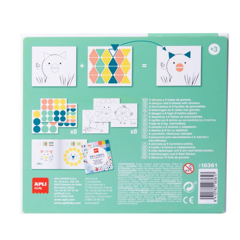 Παιχνίδι Με Αυτοκόλλητα Ζωάκια Apli Kids Stickers Box 18361 - 5