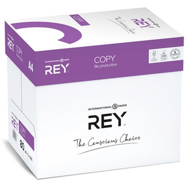 Χαρτί Εκτύπωσης Rey Copy Σε Κούτα A4 80 Λευκό (2.500Φ)