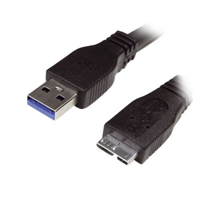 Καλώδιο USB 3.0 A plug/Micro-USB 3.0 B plug MediaRange 1.0M Μαύρο (MRCS153)