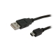 Καλώδιο USB 2.0 AM/Mini-BM (Mini-USB) MediaRange 1.5M Μαύρο (MRCS113)