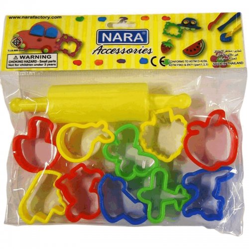 Φόρμες Πλαστελίνης Nara Accesories 10 τεμ & πλάστης