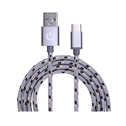 Καλώδιο USB Garbot Grab&Go 1 m USB A USB C Ασημί (C-05-10192) (GARC-05-10192)