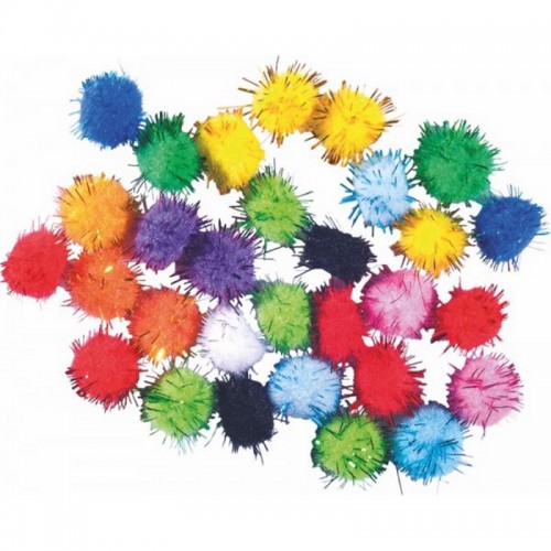 Junior Art School Pom Pom Glitter Σε Διάφορα Χρώματα 1.5cm - 1
