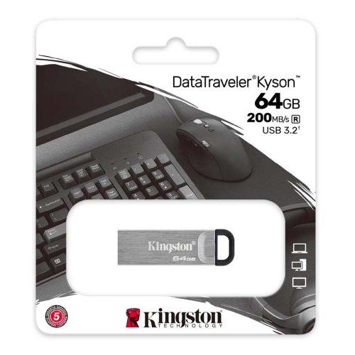USB 3.2 Gen 1 Kingston DataTraveler Kyson 64GB (DTKN/64GB) (KINDTKN/64GB) - 2