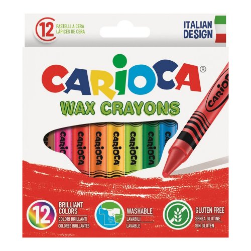 Κηρομπογιές Carioca Wax 12 Χρωμάτων - 1