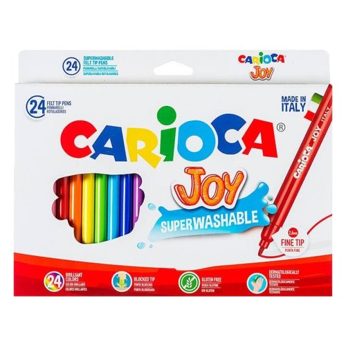 Μαρκαδόροι Carioca Joy 24 Χρωμάτων Λεπτοί