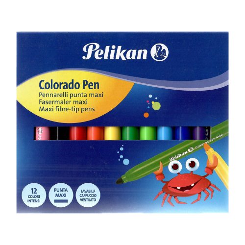 Μαρκαδόροι Pelikan Colorado Pen Με Χοντρή Μύτη 12 Χρωμάτων 005617 - 1