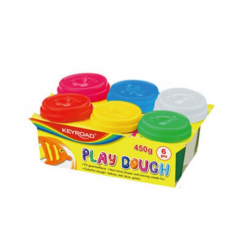 Πλαστοζυμαράκια KeyRoad Play Dough 6 Τεμάχια 450g - 1