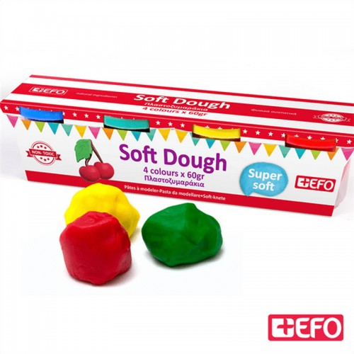 Πλαστοζυμαράκια +Efo Soft Dough 4 Τεμάχια 60g 770460 - 1