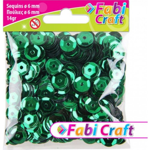 Πούλιες Στρογγυλές Fabi Craft Σε Πράσινο Χρώμα 6mm 130317 - 1