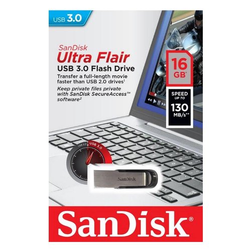 USB 3.0 SanDisk Ultra Flair 16GB (SDCZ73-016G-G46) (SANSDCZ73-016G-G46) - 3